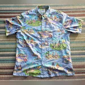 SpongeBob SquarePants Reyn Spooner Aloha Shirt  Classic Fit Pullover Blue